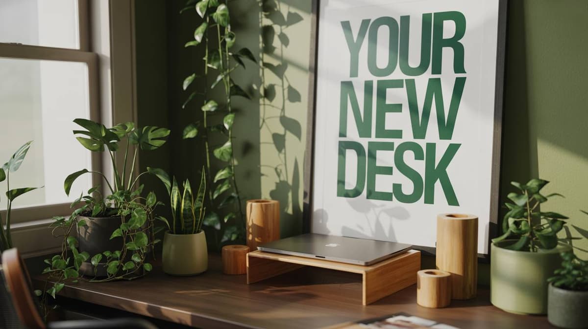 Green Desk Setup