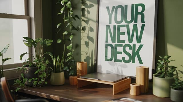 Green Desk Setup